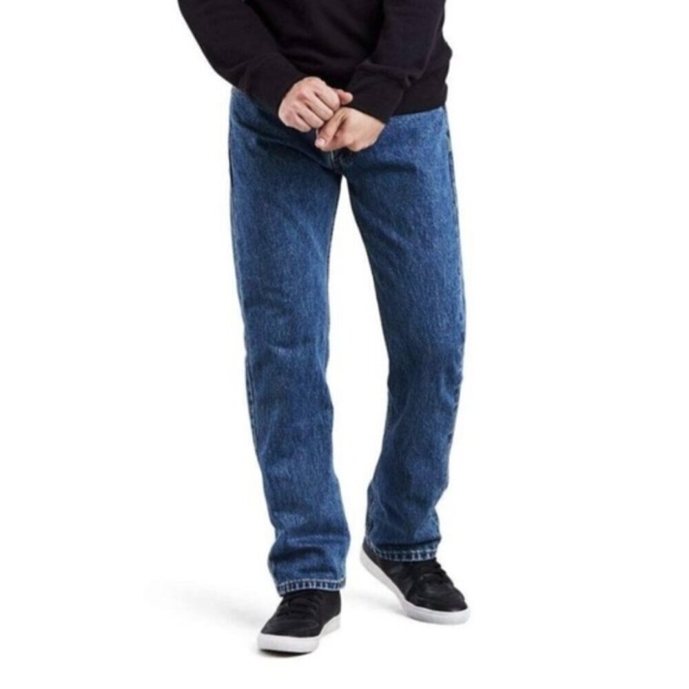 Levi’s Men’s 505 Jeans Size 34 Regular Fit Straight Leg Stonewash